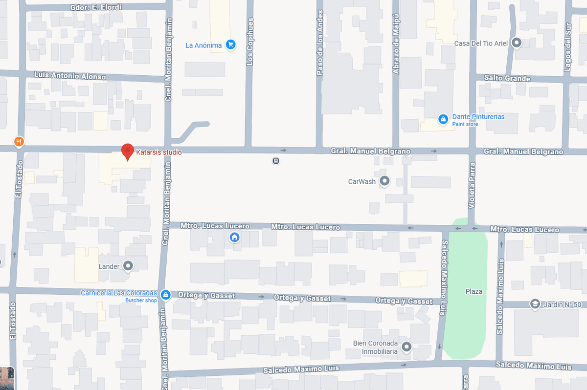 Ubicación de Katarsis Studio en Neuquén